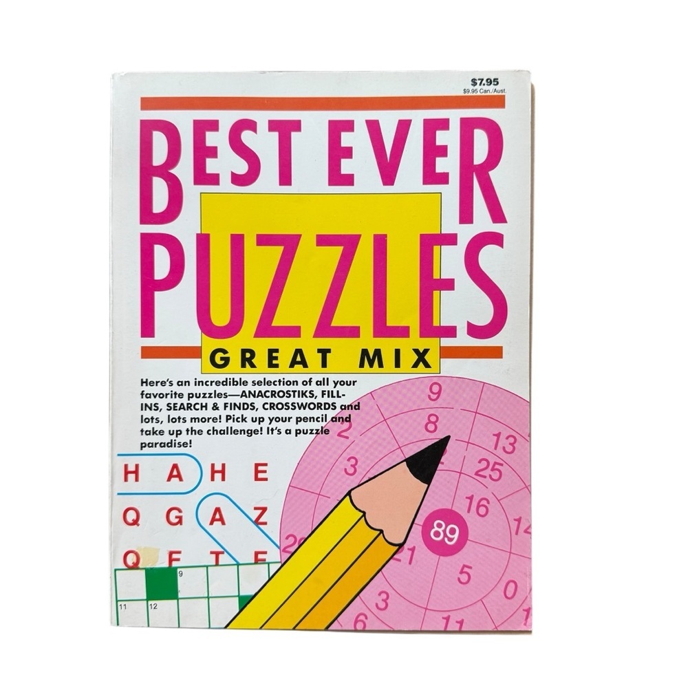 Vintage Baronet Books Best Ever Puzzle Book GREAT MIX #2558 New